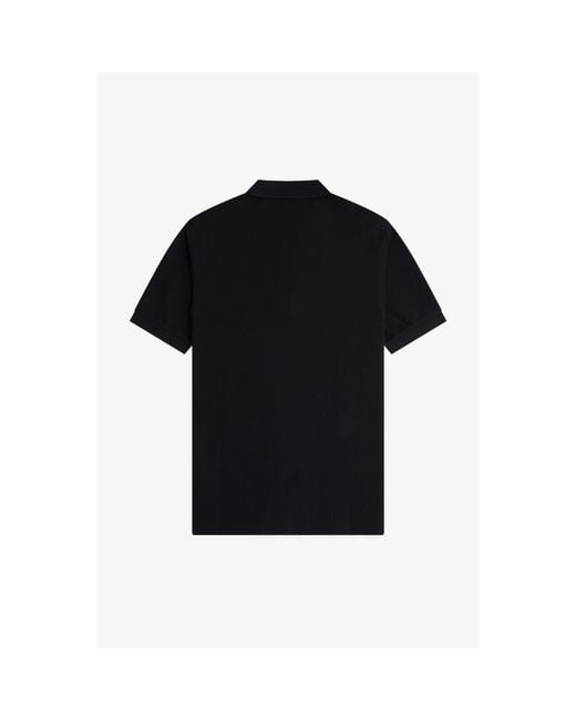 Fred Perry Black Short Sleeve Polo Shirt for men