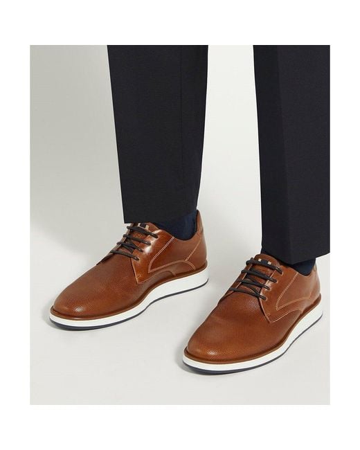 Dune Brown Beko Derby Shoes for men
