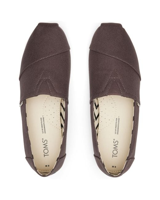 TOMS Brown Alpargata Canvas Shoes for men