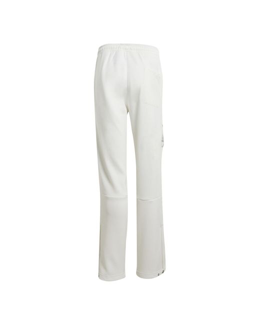 Adidas White Open Hem Woven Tracksuit Joggers for men