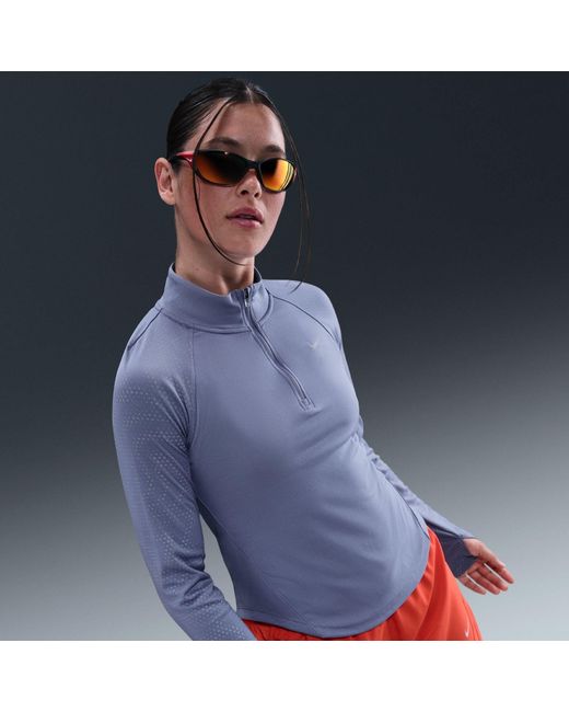 Nike Blue T Flash Long Sleeve Running T-Shirt