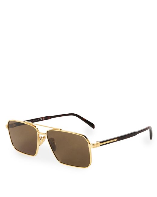 Prada Brown Aviator Sunglasses for men