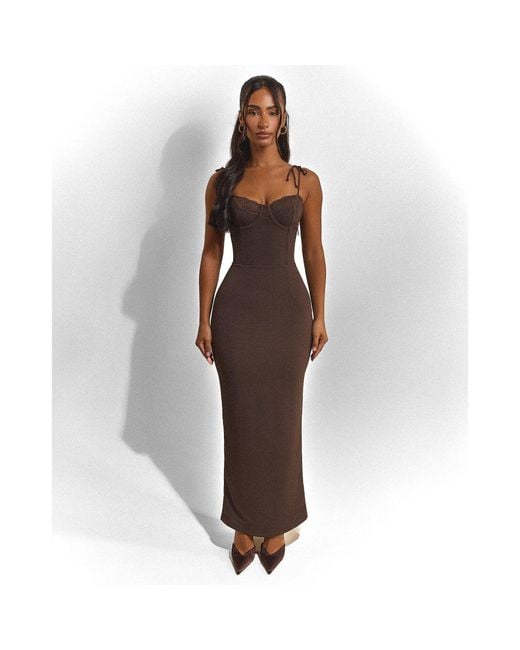 Mars the Label Brown Long Maxi Dress
