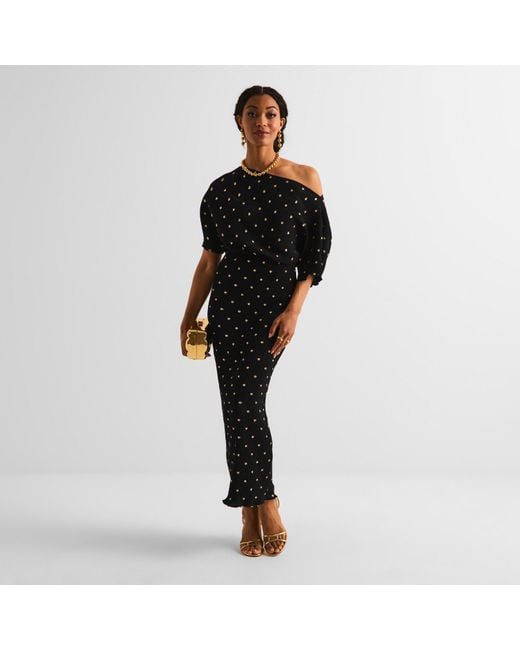 Never Fully Dressed Black Tilly Plisse Maxi Dress