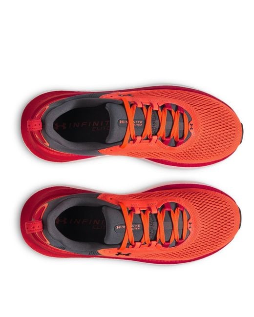 Under Armour Red Infinite Elite 2 Running Shoes Ares Castlerock for men