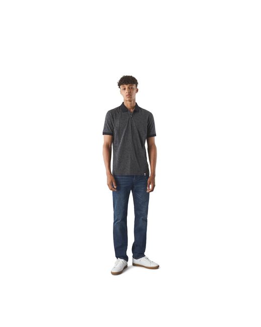 Pretty Green Black Wonderwall Paisley Short-Sleeve Polo Shirt for men