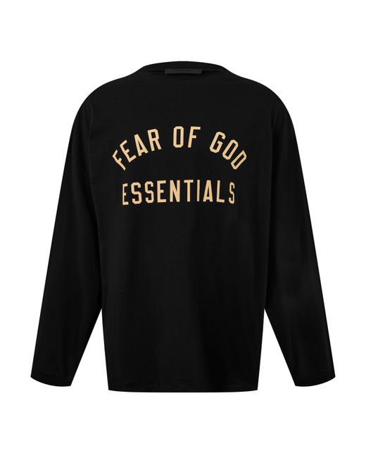 Fear Of God Black Jersey Long Sleeve Tee for men
