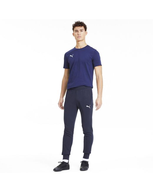 PUMA Blue Teamgoal 23 Closed Hem Jersey Joggers for men