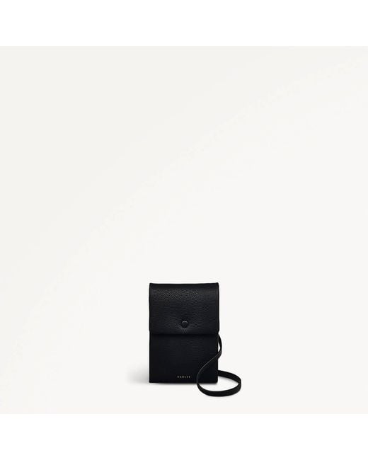 Radley Black Mallow Street Leather Phone Crossbody Bag