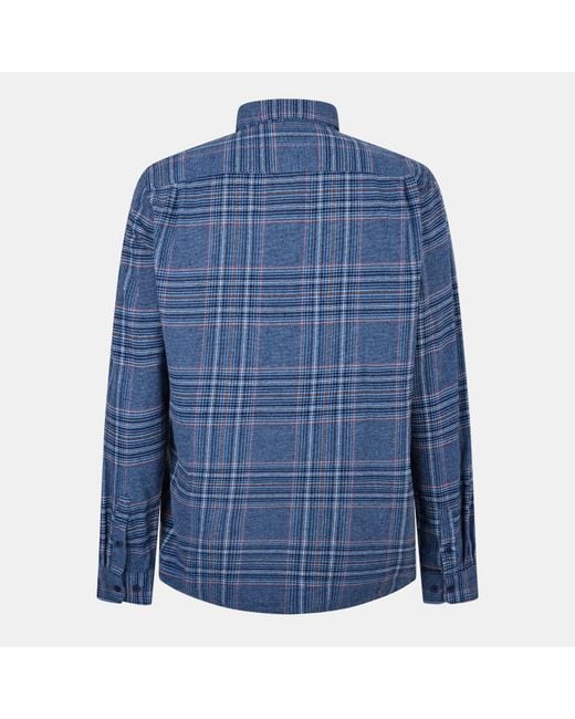 Peter Werth Blue Filmer Long Sleeve Plain Shirt for men
