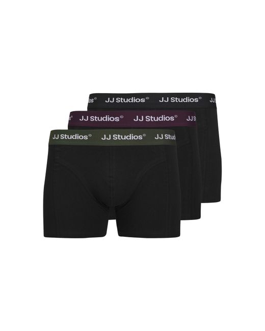 Jack & Jones Black Solid 3 Pack Boxers for men