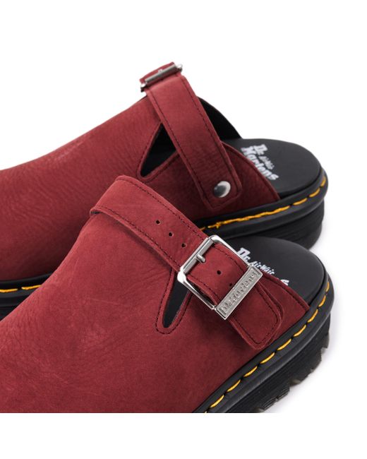 Dr. Martens Red Zebzag Mule