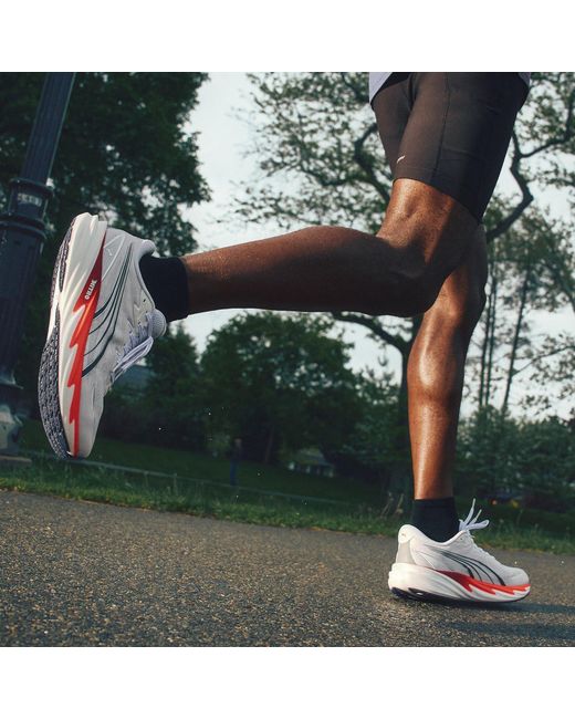 PUMA White Velocity Nitro 5 Road Running Shoes for men
