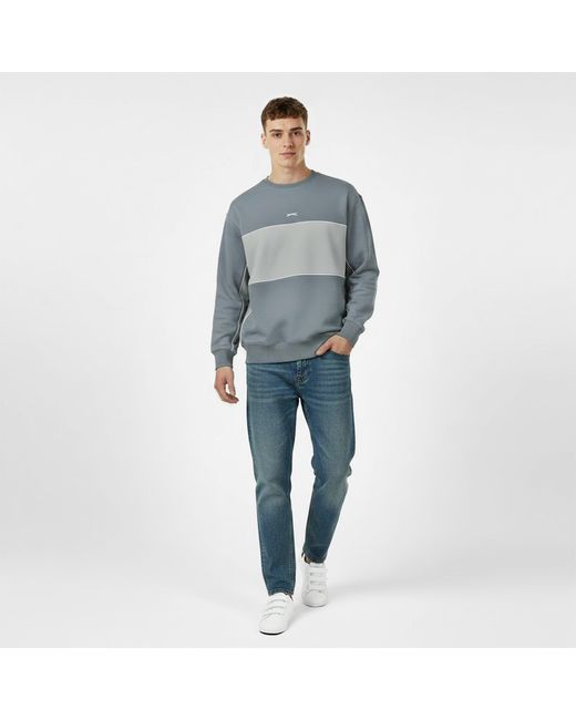 Slazenger 1881 Blue Fleece Sportswear Crew Sweat for men