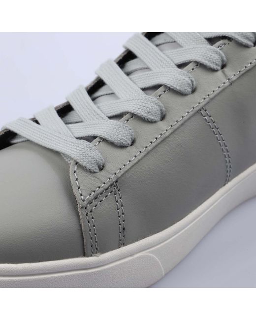 Fred Perry Gray Spencer Leather Trainers Size 6 for men