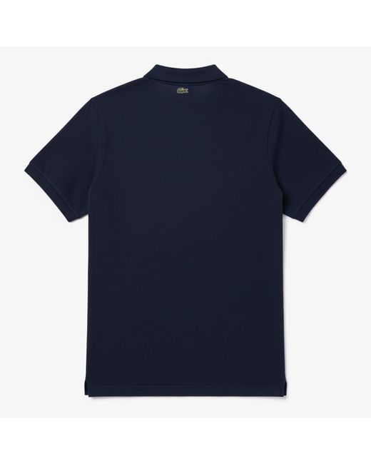 Lacoste Blue Classic Fit Signature Print L.12.12 Polo Shirt for men