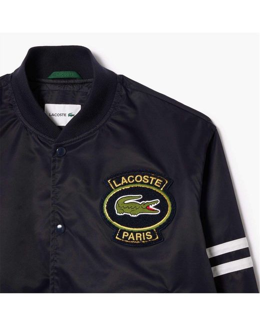 Lacoste Blue Long Sleeve Varsity Jacket for men