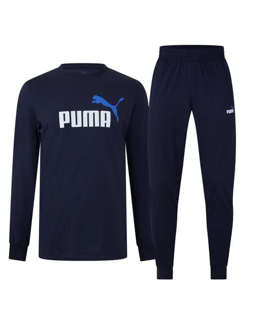 PUMA Blue Leisurewear Long Fleece Full Tracksuit for men