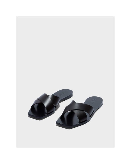 Aeyde Brown Faye Flat Sandals