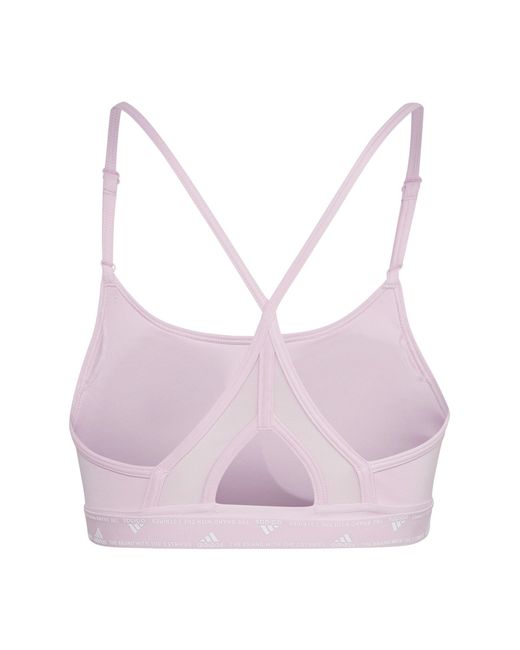 Adidas Purple Aeroreact Low Impact Sports Bra