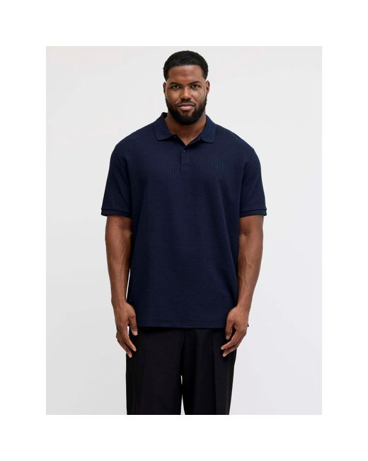 Jack & Jones Blue Austin Short Sleeve Polo Shirt for men