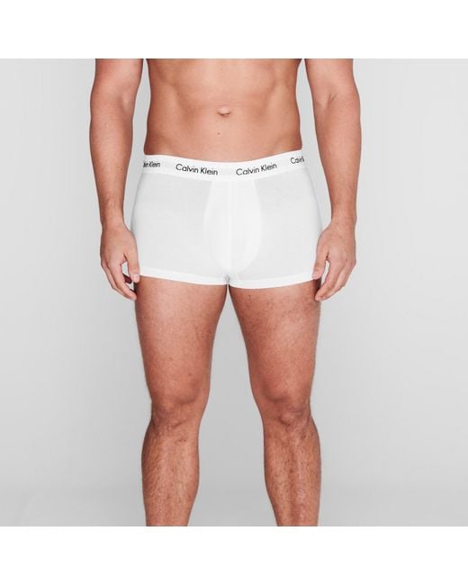Calvin Klein White 3 Pack Boxer Shorts for men