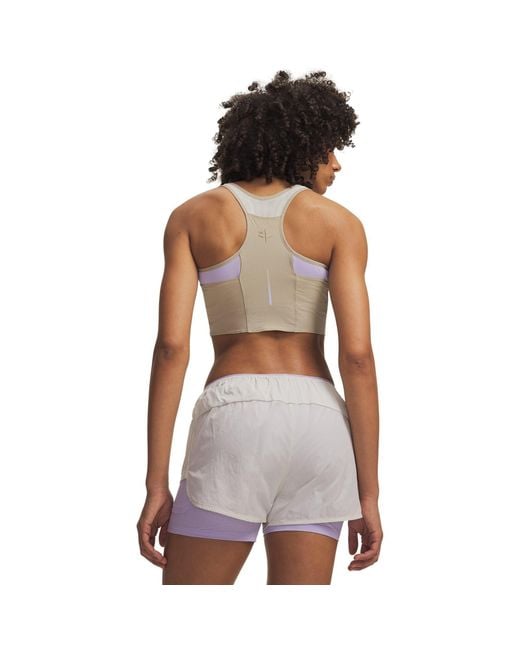 Under Armour White Ua Explor Trail Run Pocket Tank