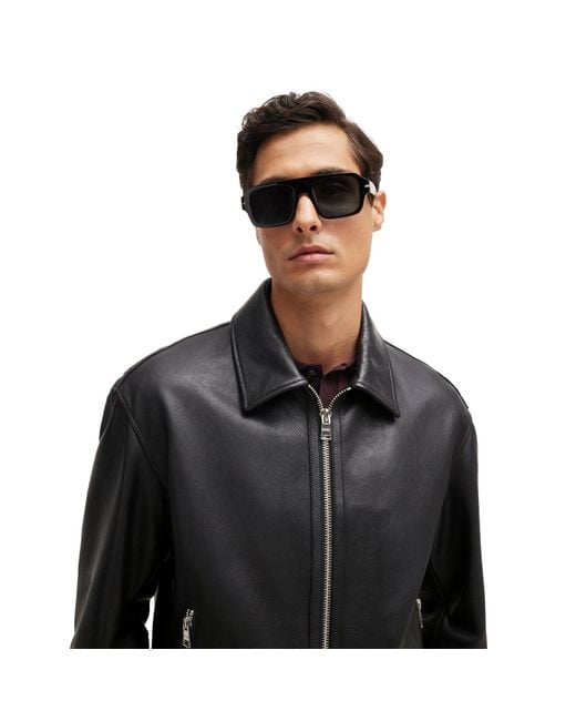 Boss Black Merwyn Leather Jacket for men