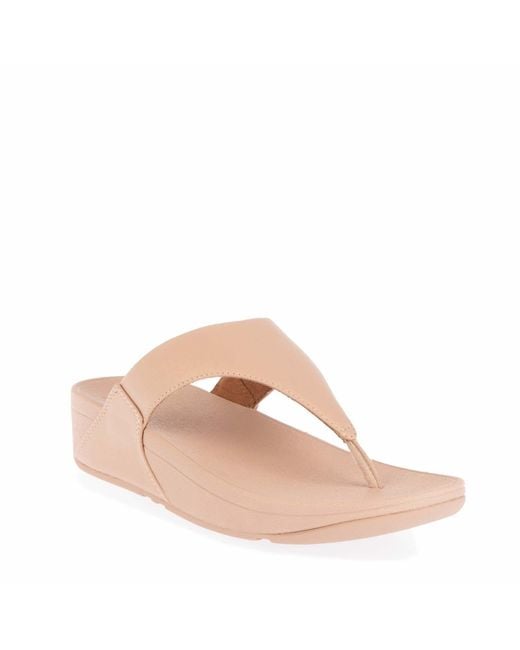 Fitflop Pink Fit Flop Lulu Shimmer Toe-Post Sandals