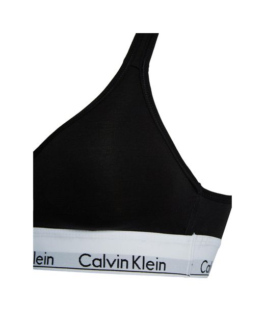 Calvin Klein Black Modern Cotton Bralette Lightly Lined