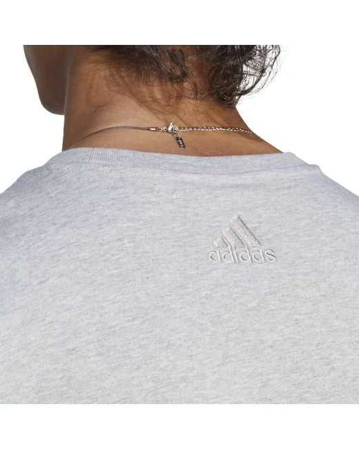 Adidas Gray Graphic Logo T-Shirt for men