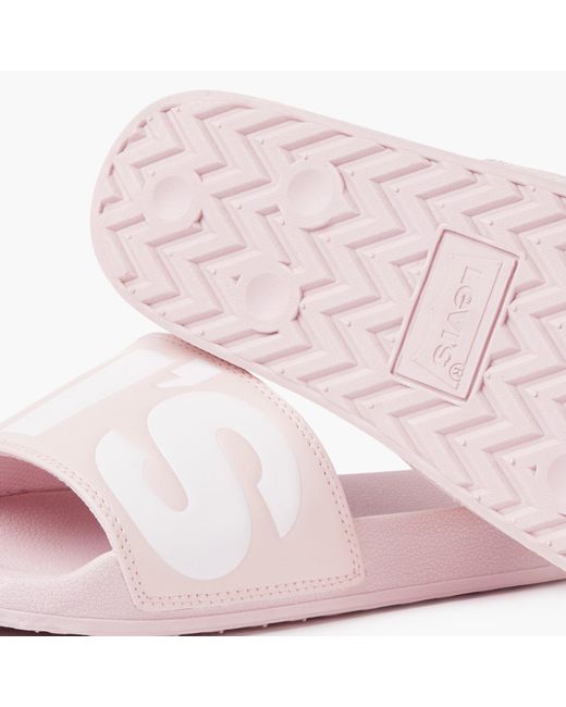 Levi's Pink June Sliders