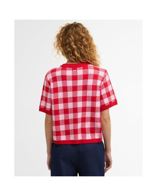 Barbour Red Knitted Top