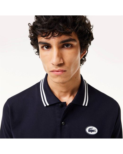 Lacoste Blue Stripe Polo Shirt for men