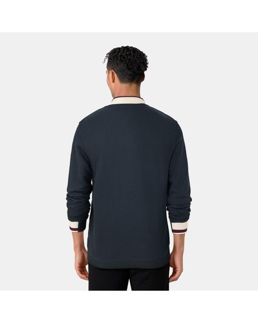 Lyle & Scott Blue Jersey Bomber Jacket for men