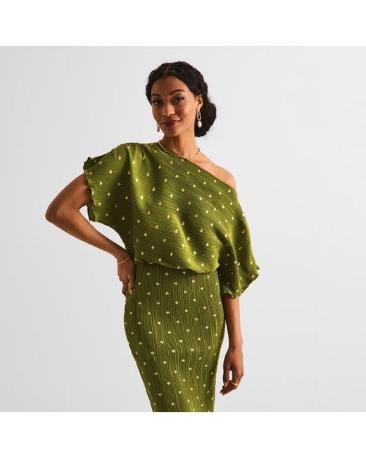 Never Fully Dressed Green Tilly Plisse Maxi Dress