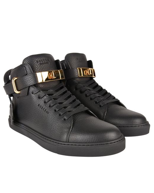 Buscemi Black 100Mm High Top Trainers for men