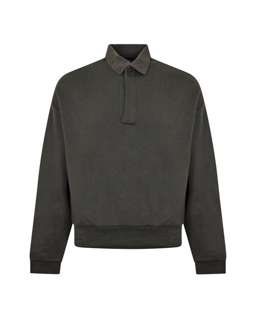 Fear Of God Gray Long Sleeve Polo Shirt for men