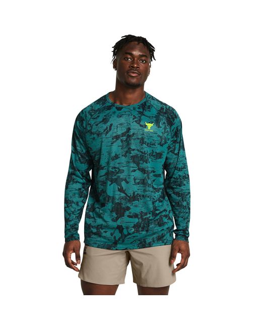 Under Armour Green Long-Sleeve Performance Gym Top for men