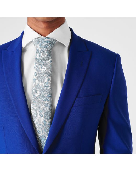 Haines and Bonner Blue Silk Tie for men