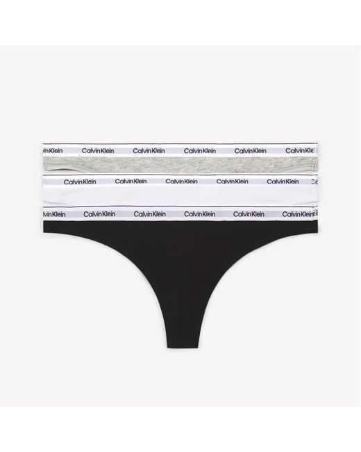 Calvin Klein Black 3 Pack Thongs