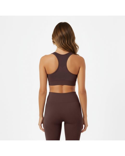 Usa Pro Black Up Seamless Crop Sports Bra