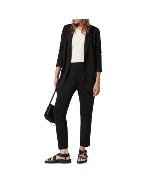 AllSaints Black Aleida Jersey Trousers
