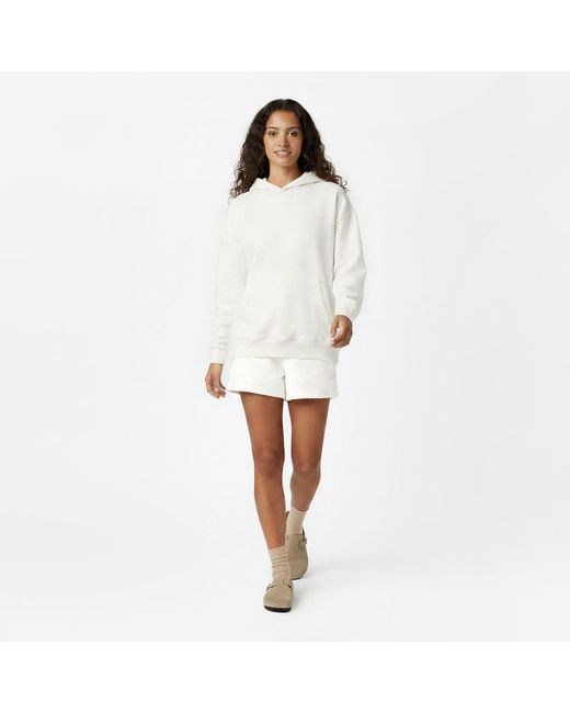 Jack Wills White Graphic Fleece Jogger Shorts
