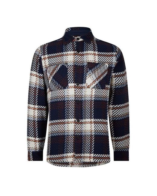 Wax London Blue Whiting Overshirt for men