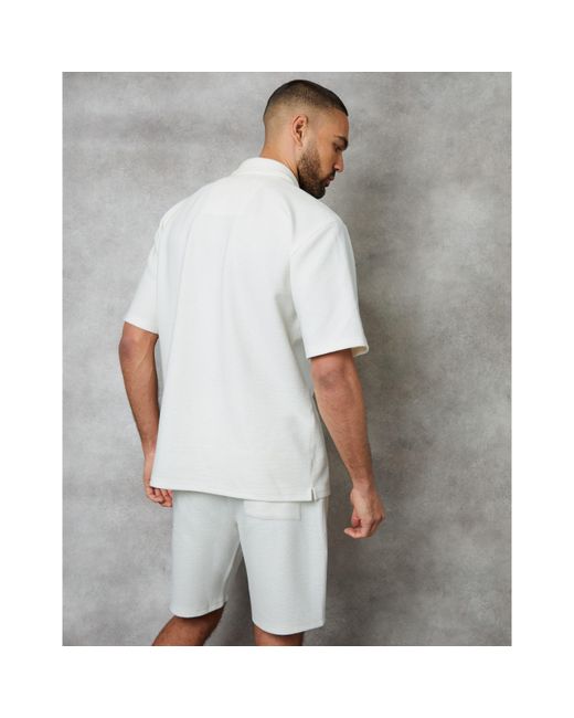 Threadbare Gray Embley Short-Sleeve Patterned Shirt for men