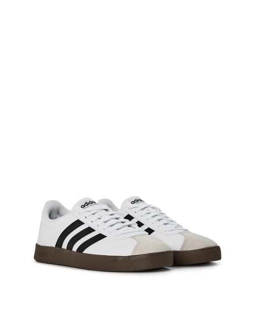 Adidas White Vl Court Base Shoes