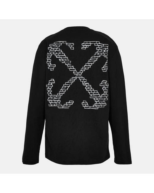 Off-White c/o Virgil Abloh Blue Brick Skate T Long Sleeve T-Shirt for men