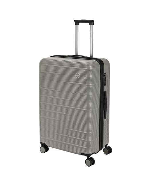 Pierre Cardin Gray Arles Expandable Suitcase Hard Shell 4 Wheel