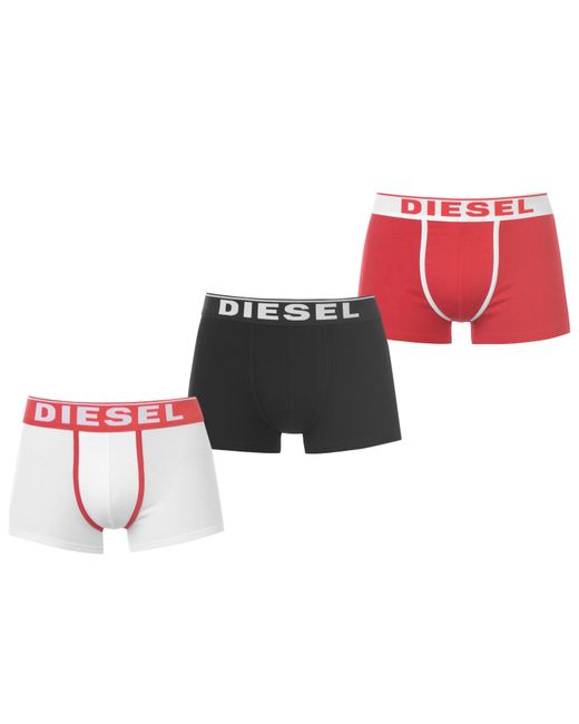 DIESEL Red Diesel Damien 3 Pack Boxer Shorts for men